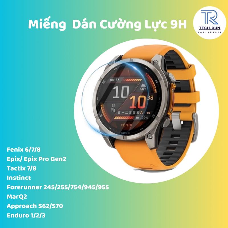 Miếng Dán Cường Lực 9H Tương Thích Với Đồng Hồ Garmin Fenix/Forerunner/Tactix/Epix/MarQ/Instinct