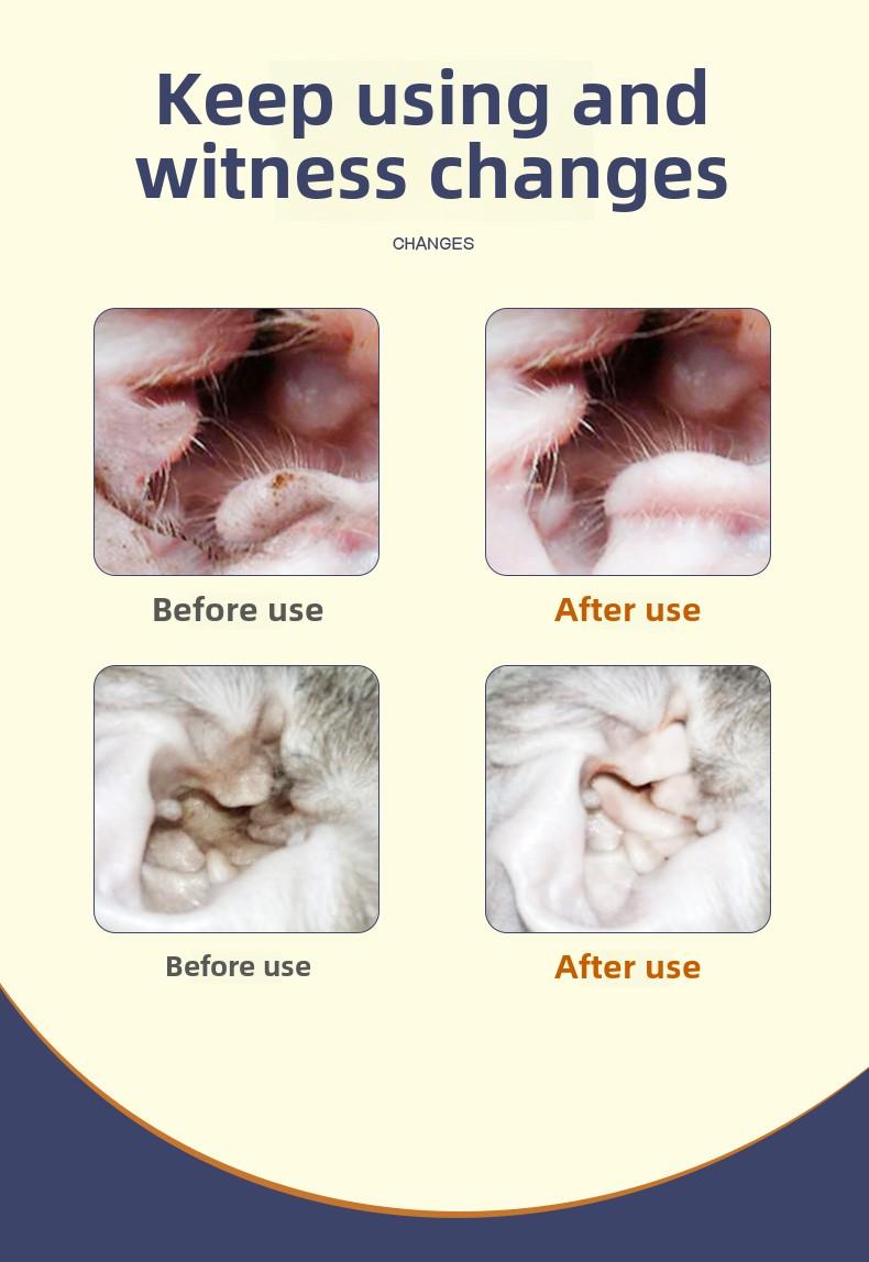 Product Introduction of Pet Ear Cleaner for Cats and Dogs, Ear Drop of Middle Ear Inflammation, Ear Mite Removal, Antibacterial, Suitable for Cats and Puppies 5