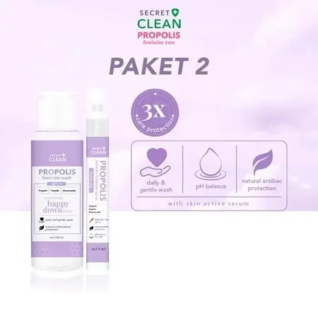 Secret Clean Propolis Feminine Package 2 in 1 (Wash + Serum) 5