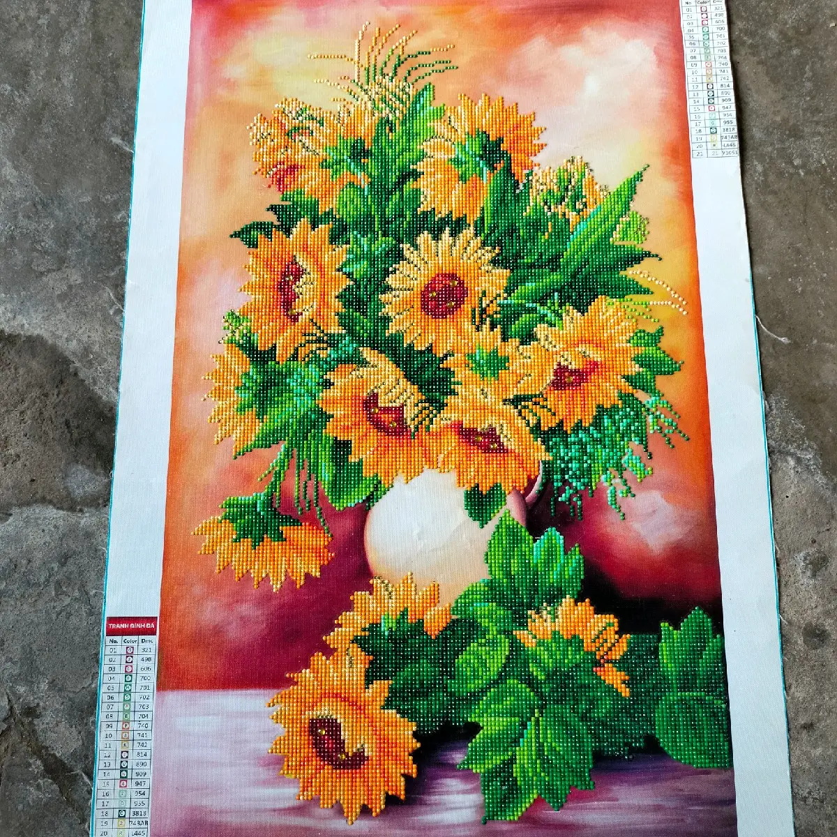 tranh đá thành phẩm 50x75