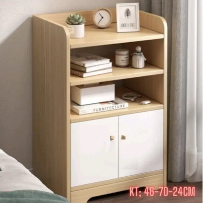 Kệ gỗ đâù giường 4 ngăn 46*70*24cm / Tủ gỗ đâù giường 0