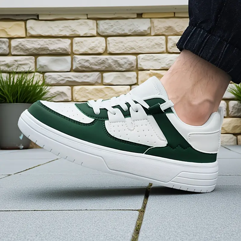 Men'S & Women'S Fashion Sneakers, Preppy Trendy Style, All-Season Low Top Lace-Up Shoes, Solid Striped Pattern, Faux Upper, Fabric Inner, EVA Sole, Cloth Insole, Round Toe for Outdoor, Beach, Daily Wear 5