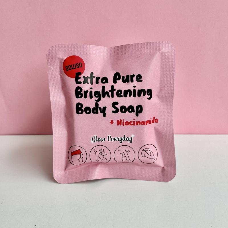 Sowso Extra Pure Brightening Body Soap with niacinamide sabun mandi pemutih pencerah kulit 0