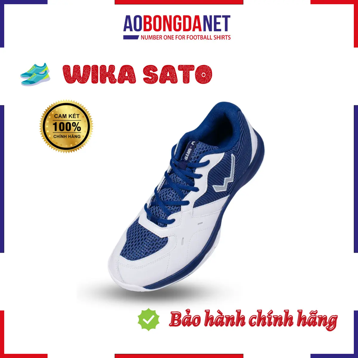Giày Thể Thao Wika Sato Sport Chính Hãng, Giày Cầu Lông Bóng Bàn Bóng Chuyền Sneaker Tập Thể Dục