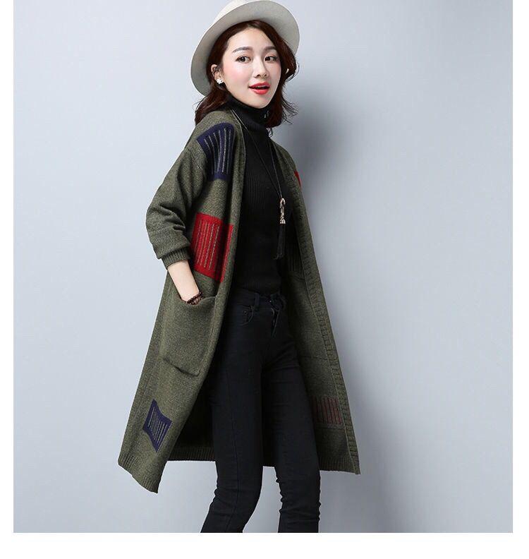 Product Introduction of Áo Cardigan Dệt Kim, Phong Cách Hàn Quốc Mới, Dài Trung Bình Cho Phụ Nữ, Quần Áo Của Các Bà Mẹ Trẻ Trung, Áo Len Ngoài Dáng Rộng, Thích Hợp Cho Mùa Thu, Áo Khoác Mới, 2020 Top Women Màu Đỏ 19