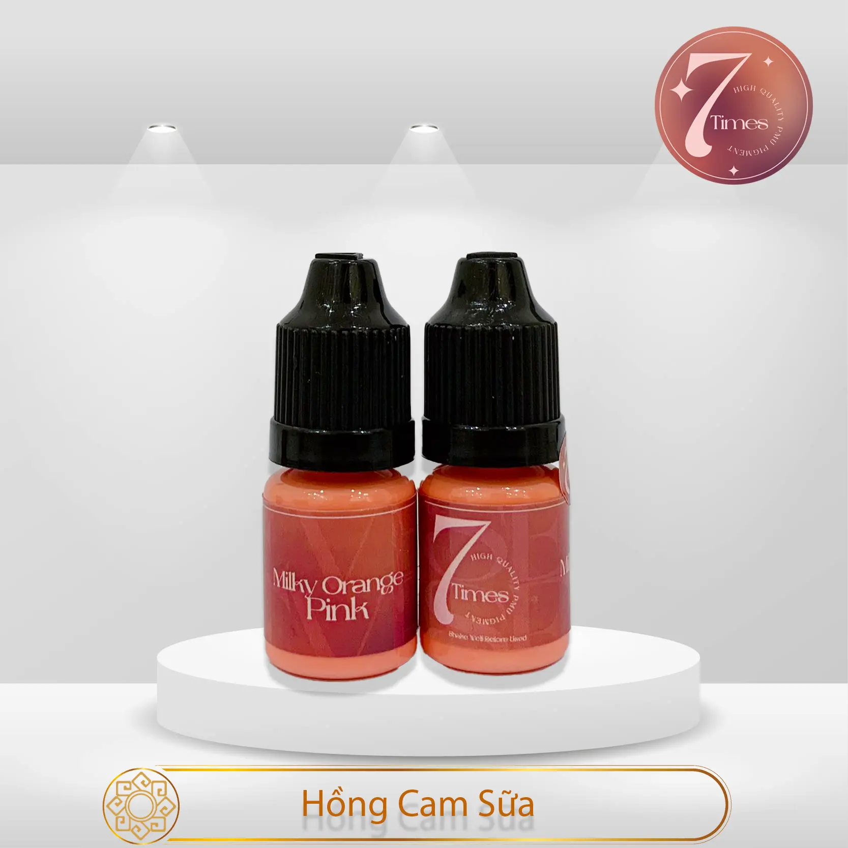 Mực bút 7TIMES màu Hồng Cam Sữa (Milky Orange Pink Ink)