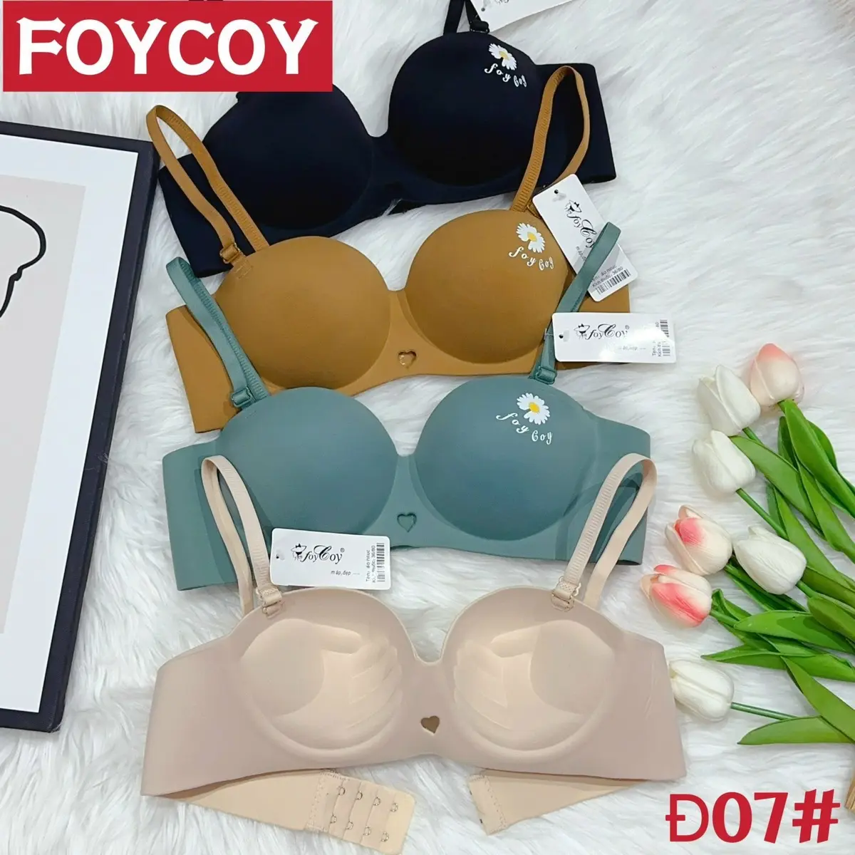 Com Bo 3 áo su cúp ngang in hoa họa tiết hoa cúc  đệm  2.5 cm dành cho v1 nhỏ. Lép