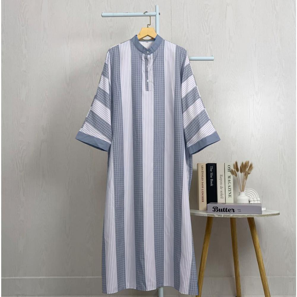 Asaya Gaun Gaya Elegan Kasual Lengan Panjang Dengan