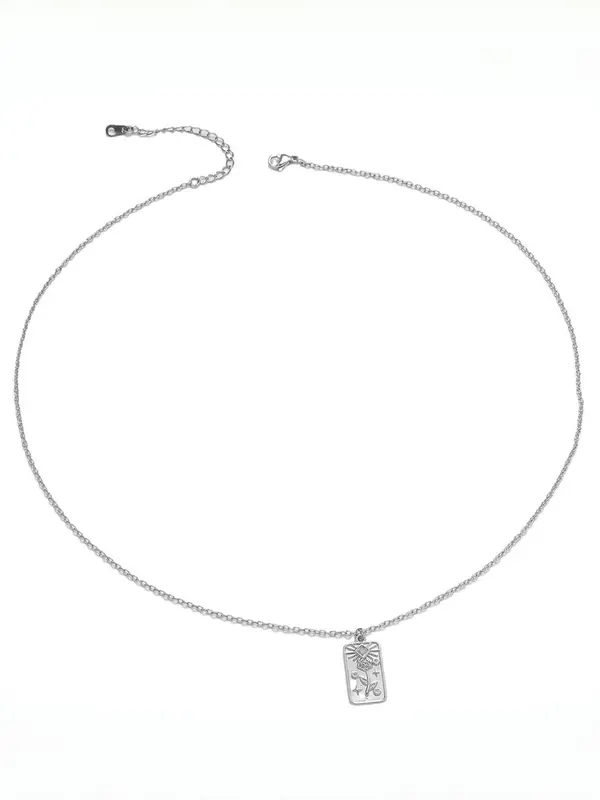 Rose Flower Carving Necklace, Fashionable Pendant Necklace for Women for Party, Daily Decor, Trendy All-match & Exquisite Jewelry for Birthday Gift 5