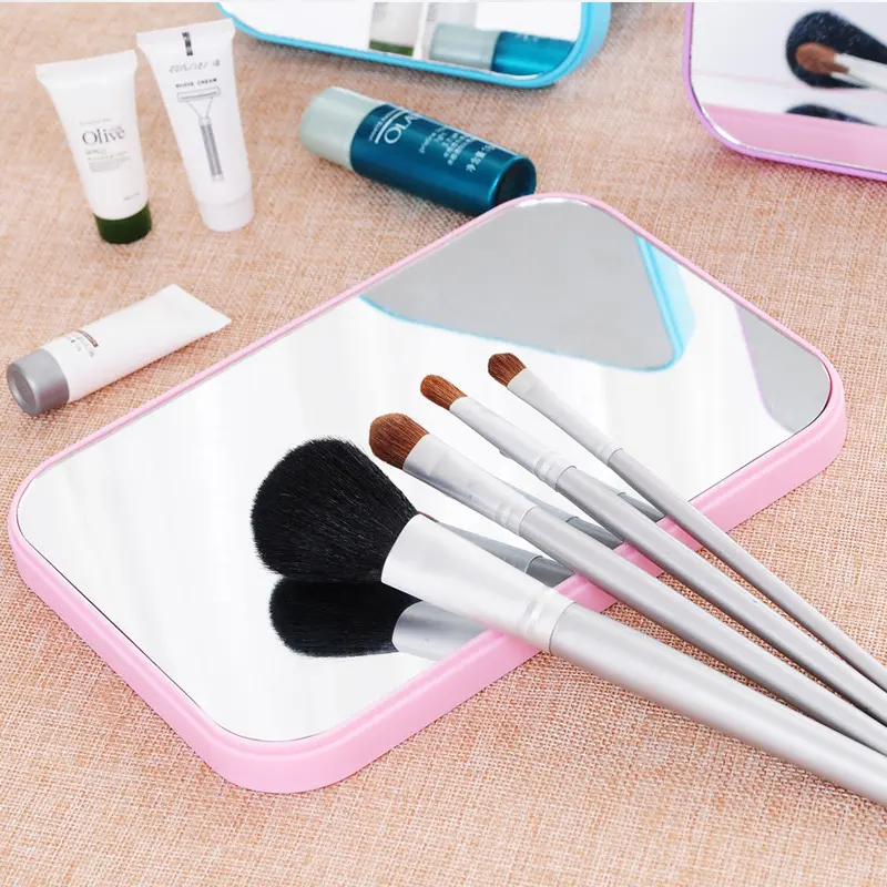PUSAT17 CERMIN LIPAT PORTABLE PERSEGI / CERMIN KACA RIAS MAKE UP / CERMIN MEJA DUDUK SEGI / KACA CERMIN MAKEUP SERBAGUNA / BEAUTY MIRROR 1