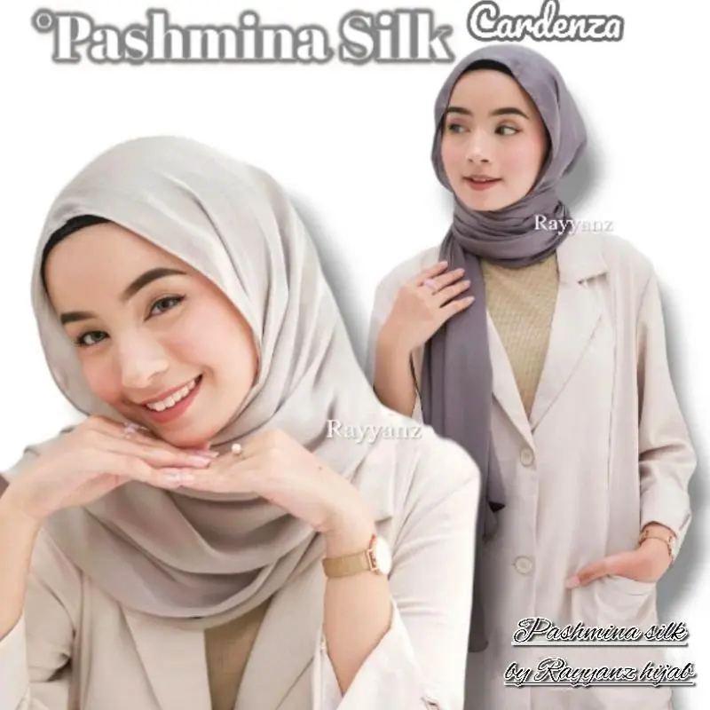 Pashmina Cradenza Silk Airflow Premium || Pasmina silk Cradenza Luxury size 180cm X 75cm 1