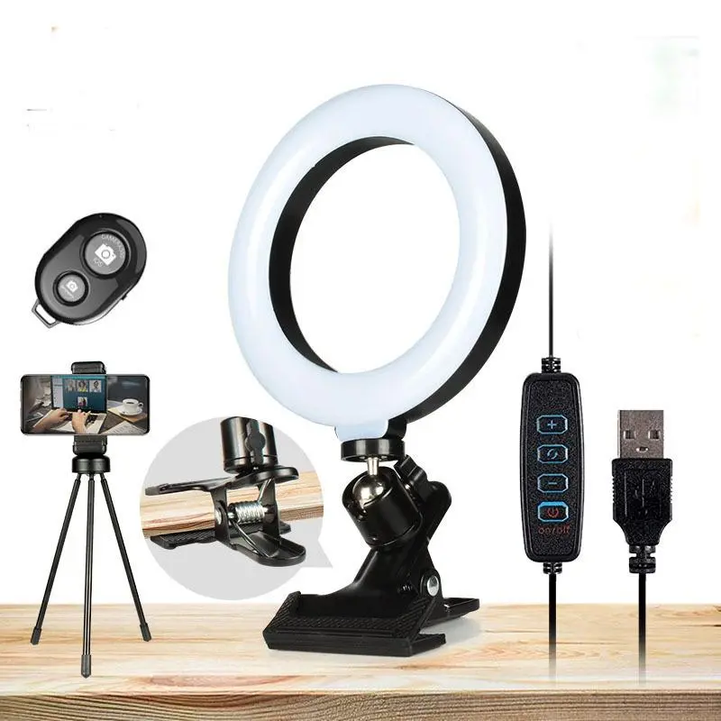 USB Powered Laptop Selfie Ring Light, 1 Set Selfie Fill Light with Tripod Stand, Fill Light for Makeup Video Photography, Live Streaming & Distance Learning