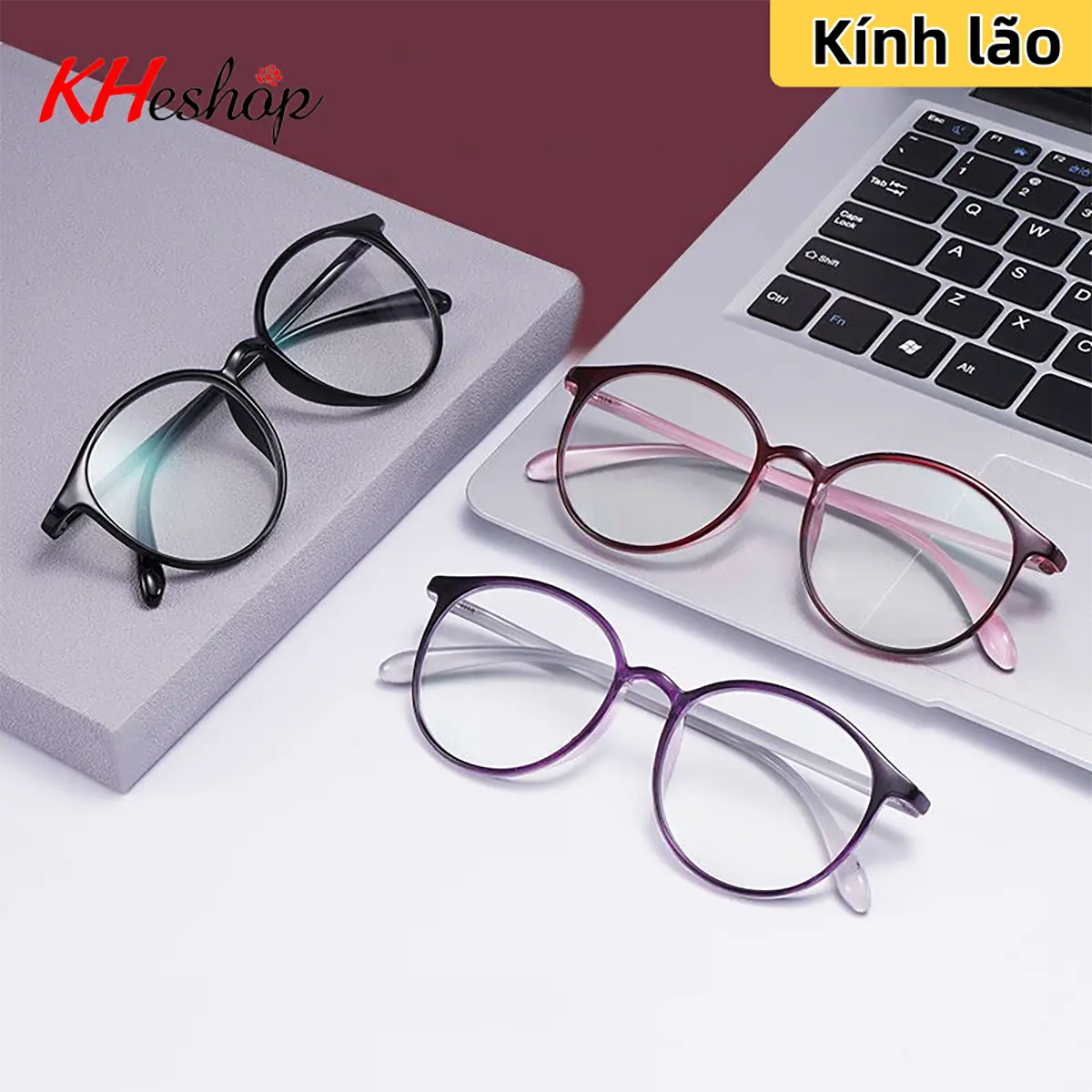 [Mã Y55210] Kính lão - viễn thị gọng dẻo form tròn phù hợp cô Chú lớn tuổi đọc báo xem điện thoại Kính Kính Kính để nhìn gần kính đọc sách Kính lão