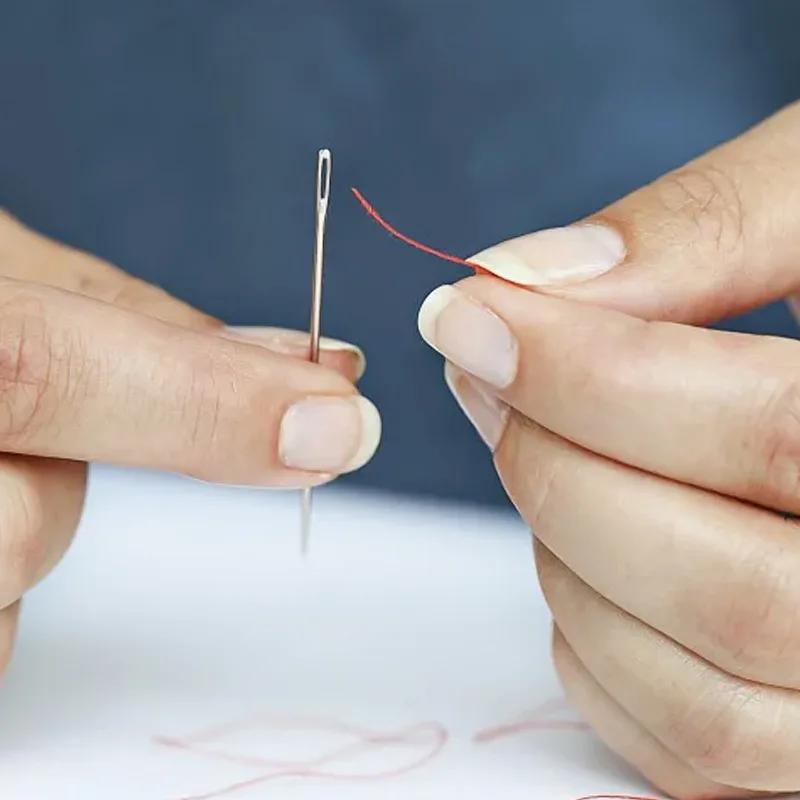 Product Introduction of 1/3Sets Multisize Blind Needle Elderly Needle-side Big Hole Hand Stainless Steel Sewing Needless Threading Household DIY Sewing Needles 19