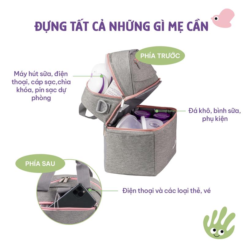 Product Introduction of Balo Bỉm Sữa Giữ Nhiệt Mama’s Choice Đa Năng, Giữ Nhiệt Bình Sữa, Đựng Đồ Cho Mẹ Bé, Thiết Kế 2 Tầng, Chất Liệu Cao Cấp 18