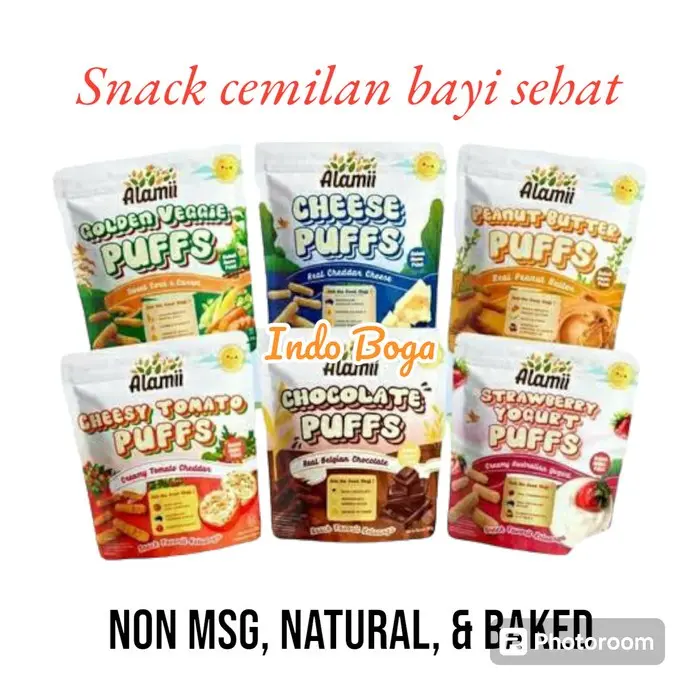 alamii puffs snack bayi sehat / cemilan anak alamii food 15gr-18gr