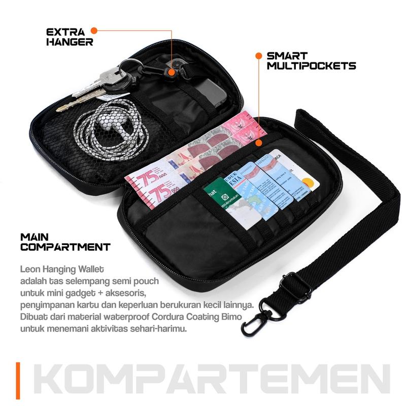 Mr Mads - Leon Hanging Wallet - Tas Slingbag Kecil - Tas Hp Dompet Waterproof Selempang Pria 6