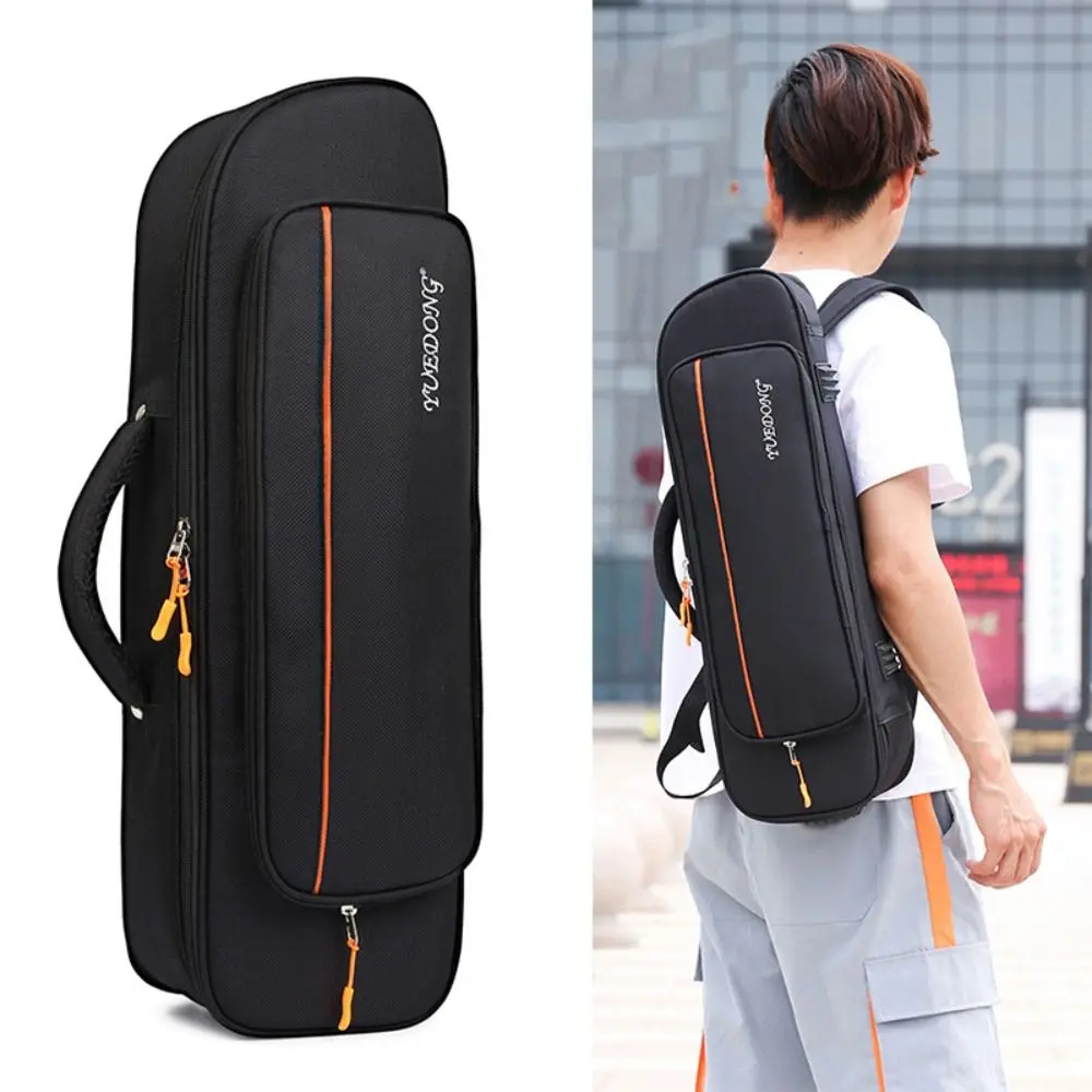 Portable Black Musical Instruments Trumpet Bag Oxford Cloth Waterproof Thicken Backpack Brass Instruments Parts Soft Storage Case