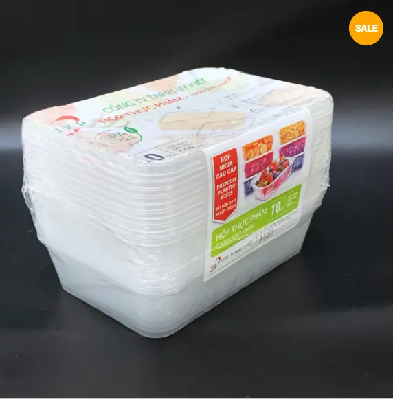 Combo 10 hộp nhựa đựng và bảo quản thực phẩm 550ml, 650ml,750ml, 1000ml UKP