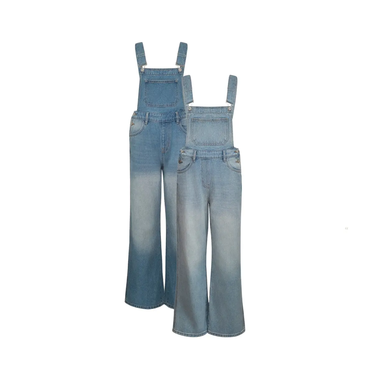 [MIDDUA] YJ2401 Yếm jean dài dáng suông rộng