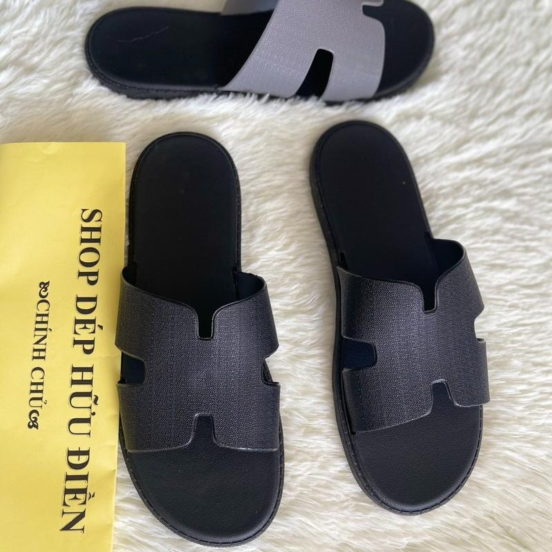 Dép Nam chữ H bảo hành keo chóng nước chắc chắn Đế Bằng - Slipper - DéP 4