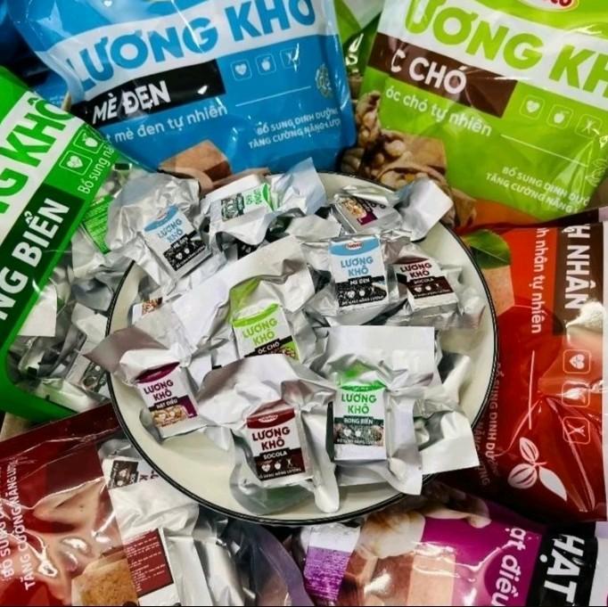 ComBo 1KG Mix vị Túi Zip Lương Khô mini_ Viên Năng Lượng hạt dinh dưỡng ngũ cốc (64_66Viên)