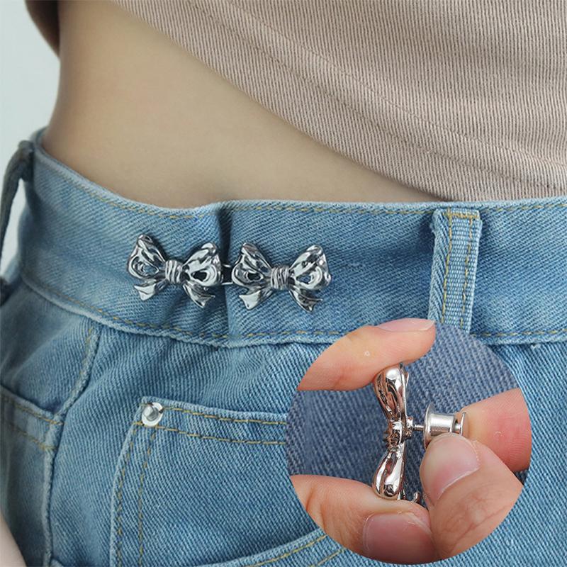 Kẹp Quần, Khóa Thắt Lưng Thắt Nơ, Có Thể Tháo Rời Thích Hợp Cho Quần Jean, Nút Bấm, Dây Thắt Lưng Có Thể Điều Chỉnh Không Cần May, Dụng Cụ Làm Săn Chắc, Phụ Kiện Quần Áo 4