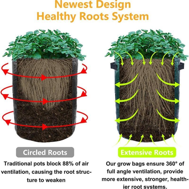 Plant Growing Potato Grow Bag, Multifunctional Planting Bag with Handle, Garden Accessories for Onion, Fruit, Tomato, Carrot 5