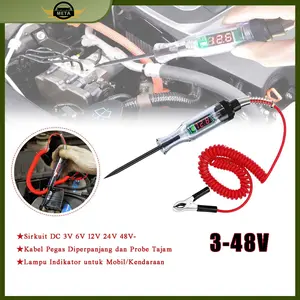[Meta] Automotive Circuit Tester Digital LED Test Light Voltage Test Pen Logam