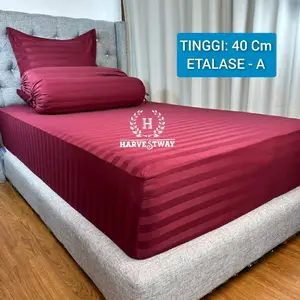 Tinggi 40 (ETALASE A) Sprei Hotel Salur Premium Dobby Mikrotenssel Premium Gramasi 120