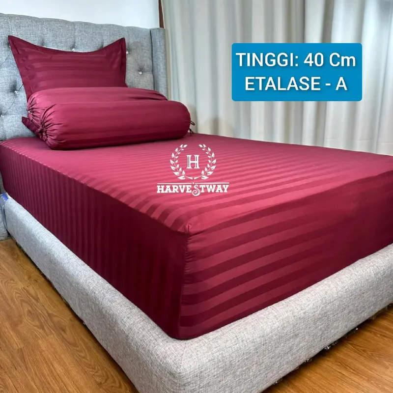 Tinggi 40 (ETALASE A) Sprei Hotel Salur Dobby Mikrotenssel Premium Gramasi 120 0