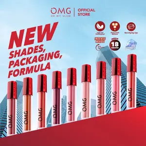 [NEW SHADES] OMG OH MY GLAM Mattelast Lip Cream 2.9 g shades 19 sd 27 - Lip Cream Matte Dengan Warna Intense, Tahan Lama & Ringan by mentari cosmetics member of grosir implora semarang & devirzha acc