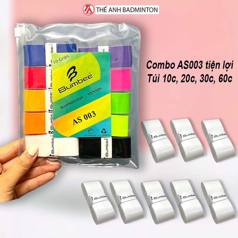 Combo Quấn Vợt Cầu Lông Bumbee AS003 Túi 10c, 20c, 30c, 60c Tiện Lợi Êm Bám Tay Sport Vợt Cầu Lông Quấn Cán
