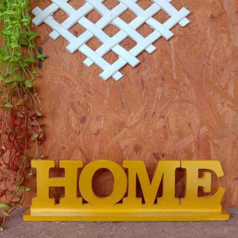 hiasan meja / Ruang tamu Tulisan Home model duduk |ukuran medium|