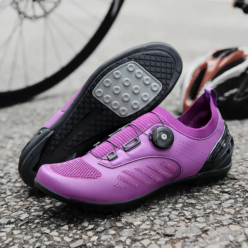 Giày đi xe đạp, dành cho nam giới chuyên nghiệp, Unisex, Giày xe đạp không khóa, Giày đế cứng, Thích hợp cho MTB và đi xe đạp đường trường, Giày tập luyện 7