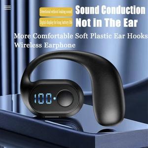 SGALAS  LED Single-ear Bluetooth5.4 Wireless Earphone Wireless Earphone True Bass Big Capacity Battery With 16H Playback Time LED Power Display,Button Control On Ear Business Sport Music Headset Charging Earbud Connection Audio