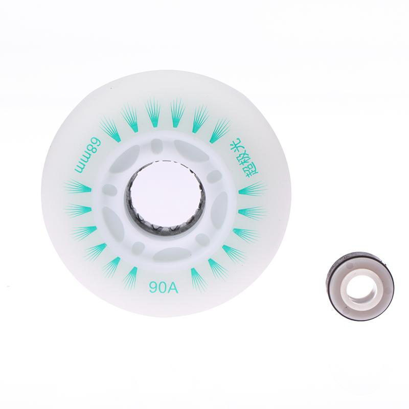 Product Introduction of 1Pc Flash Inline Skate Wheels 90A LED Lighting Skating Wheel Flash Wheels Sliding Roller Skating Shoes 76MM 72MM 68MM 38