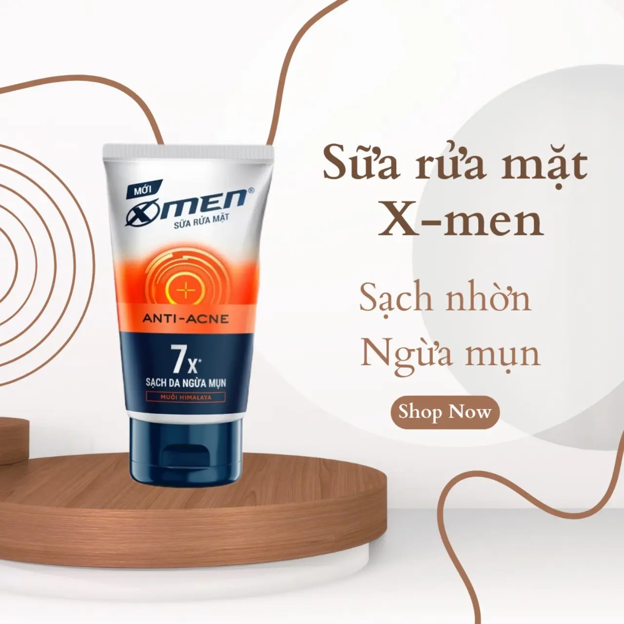 Sữa rửa mặt skincare cho nam Sạch nhờn ngừa mụn / Sáng da / Sạch sâu 100gr
