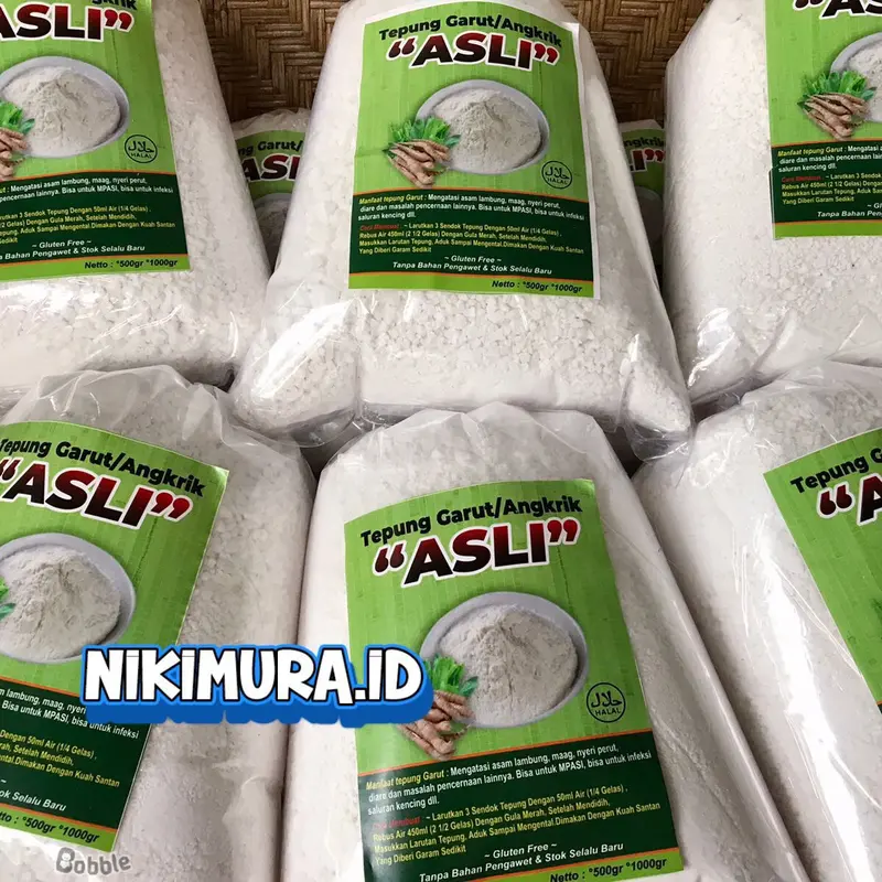 Tepung Garut 1Kg / Pati Asam Lambung / Angkrik Arrowroot 1Kg Bebas gula 2