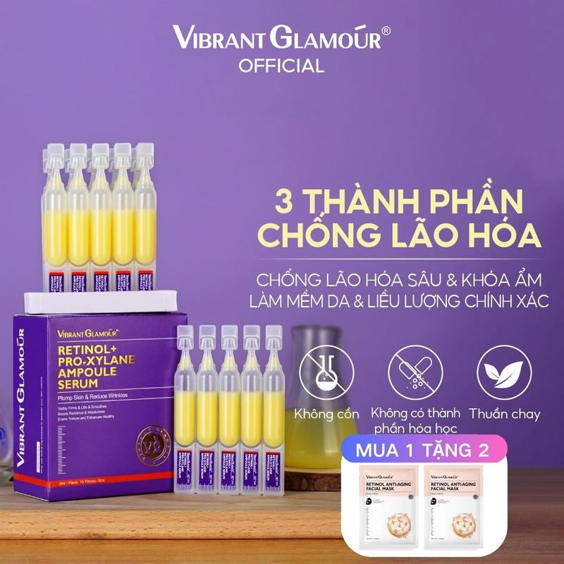 Vibrant Tinh Chất pro-xylane serum 2ml * 15 Vòng Chống Lão Hóa Ổn Định Đường Nét Ba Mức Đồng  Skincare