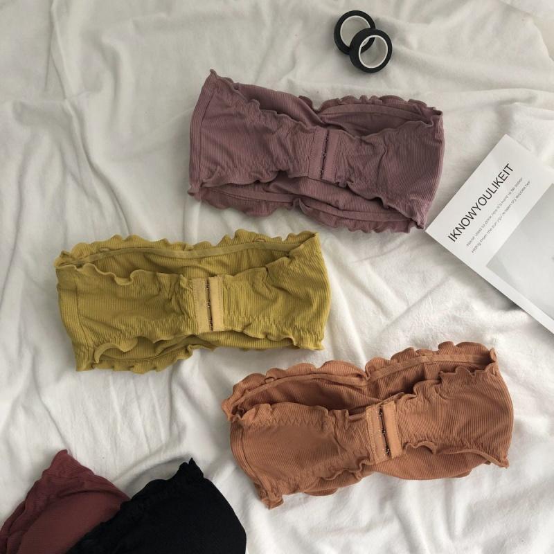 Product Introduction of Beauty Back Invisible Bra Female Strapless Bra Student Style Korean Style Anti-Exposure Tube Top without Steel Ring 3