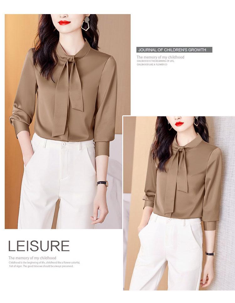 Product Introduction of áo sơ mi thắt nơ tay dài chất voan tơ nhung mềm mại Top Nữ Women Shirt áo tingoan Jean sơmi kiểutỷtỷ 19