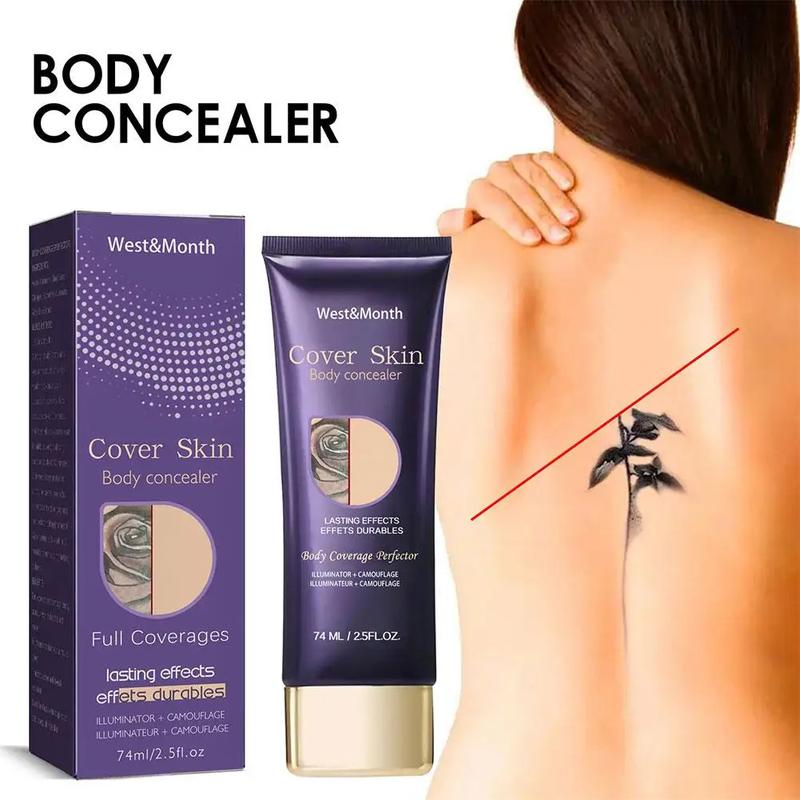 Product Introduction of 74ml Natural Tattoo Concealer Long Lasting Waterproof Tattoo Scars Cover Cream Body Coverage Makeup Foundation Cream For Women 3