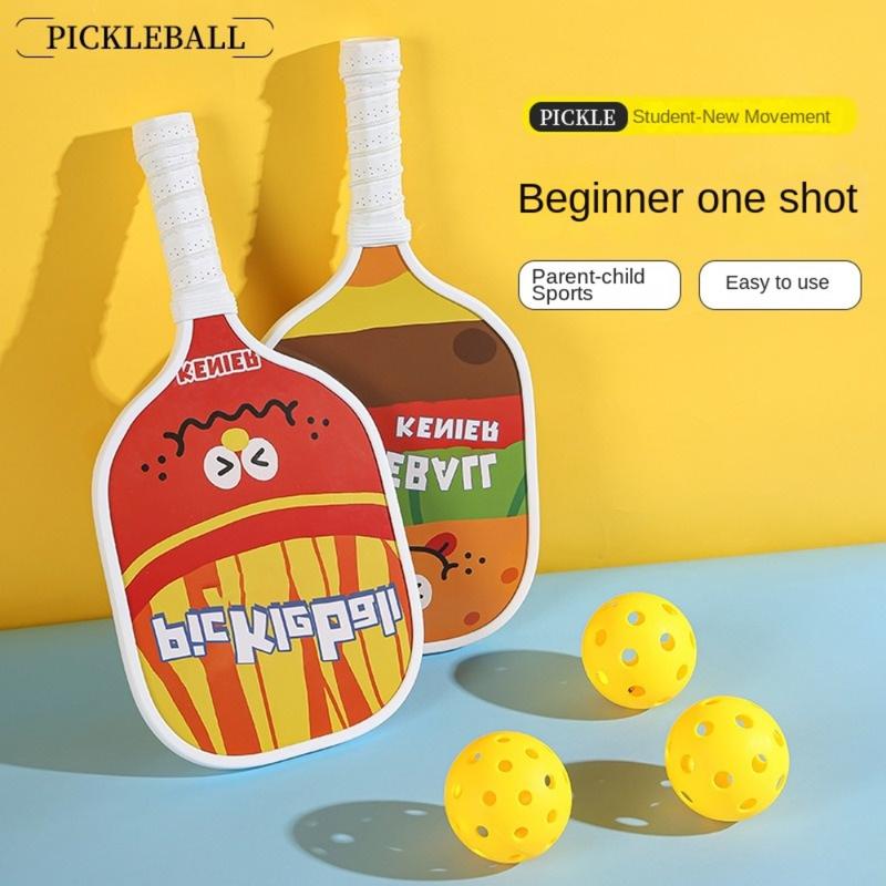 Product Introduction of Cute 2 Pickleball Racket Pickleball Paddles Set Non Slip Grip 4 Balls Pickleball Racket Fiberglass Surface Fiberglass Pickle Ball Paddles Men Women 9