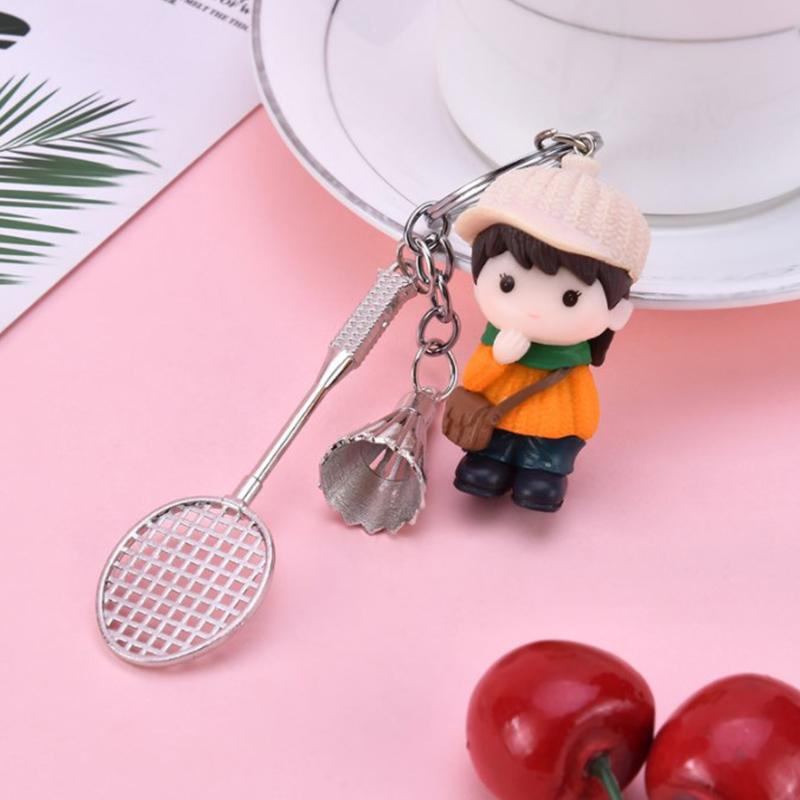 Dây Chuyền Chìa Khóa Cầu Lông Mini, Thiết Kế Sáng Tạo, Đồ Trang Trí Dễ Thương, Móc Chìa Khóa Tưởng Niệm, Phụ Kiện Túi Treo Và Xe Hơi, Móc Chìa Khóa Cầu Lông Mini 8