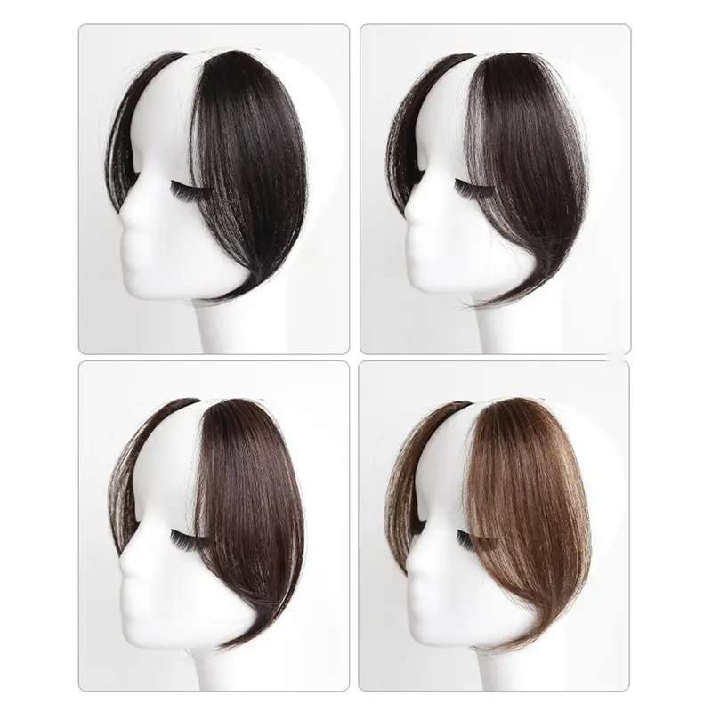 XJ-Kẹp Tóc Mái Bên, 2 Cái, Vô Hình, Liền Mạch, Bên Trái Và Bên Phải, Tóc Mái Không Khí, Kẹp Tóc Nối, Kẹp Tóc Tua Rua Giả 7