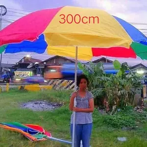 payung pantai warna pelangi taman cafe tenda pkl lapak jualan dagang - Payung Tenda Parasol 300 cm