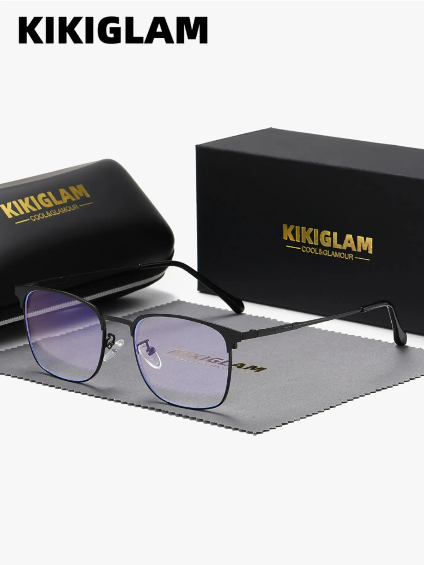 Unisex Fashion Casual Full-frame Glasses, Anti-blue Light Glasses, Plano Lenses Eyeglasses for Work, Daily Clothing Decor, Perfect for Student Daily Use