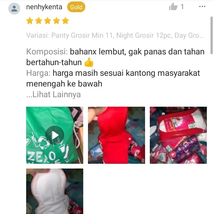 [PREMIUM] Menspad GG LEMBUT DaY night pantyliner pembalut kain BISA DI CUCI ULANG LEBIH HEMAT BERSNI 8