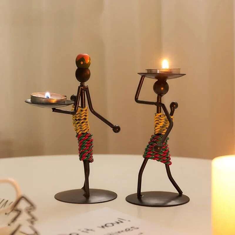 Product Introduction of Vintage Metal  Handmade Iron Candle Creative Crafts Miniature Wrought Holder Home Living 16